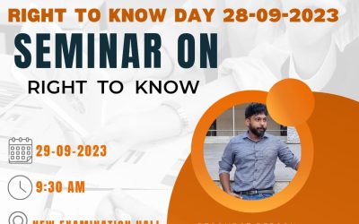 Seminar on Right to Know Empowers Participants at Kristu Jyoti College of Management & Technology